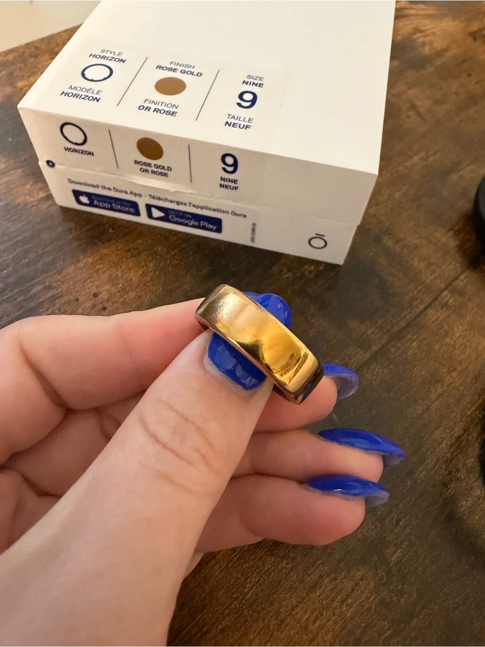 Oura Ring Horizon Size 9 in Rose Gold